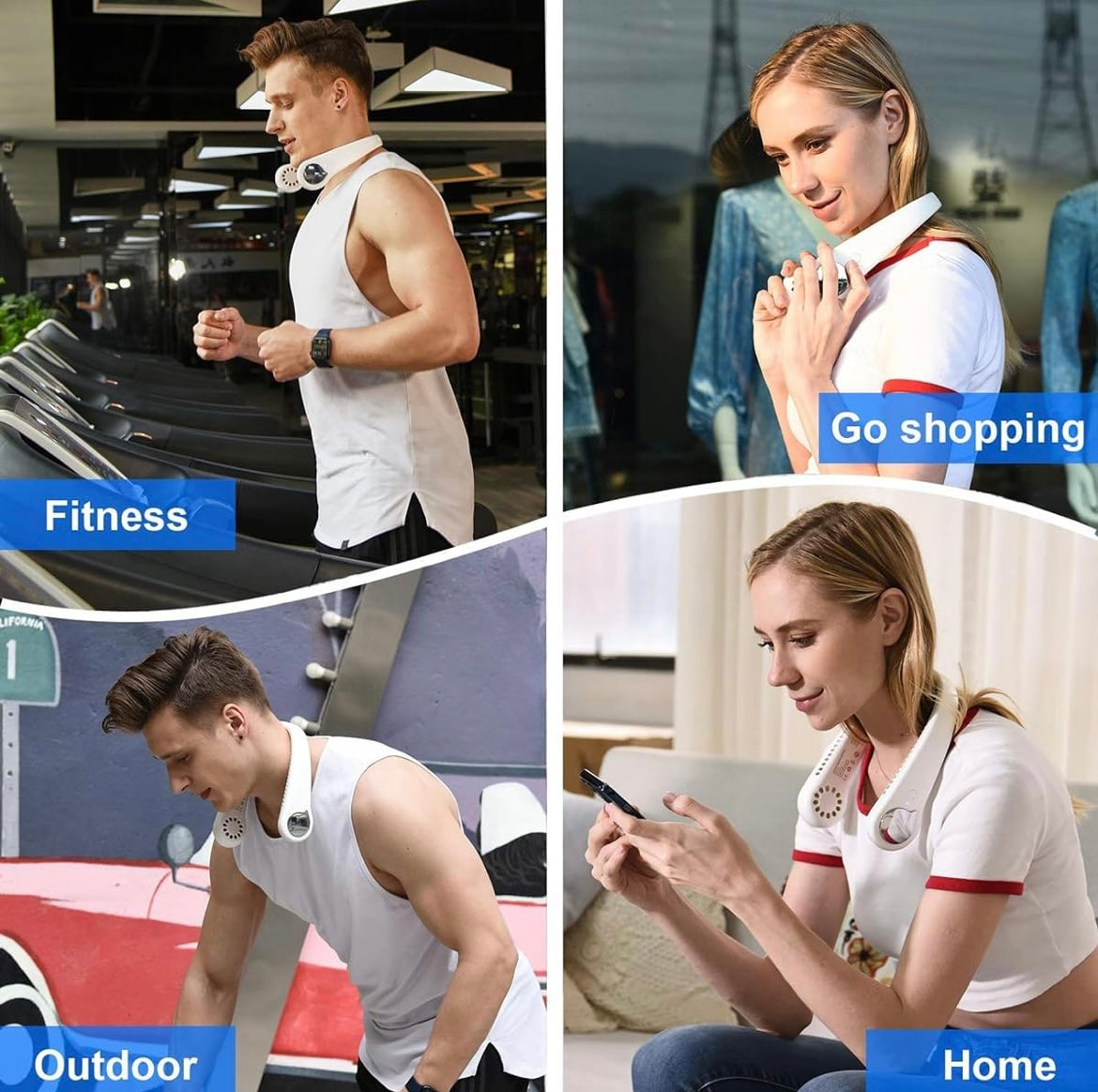 FrostFlow™ Portable Neck AC Fan