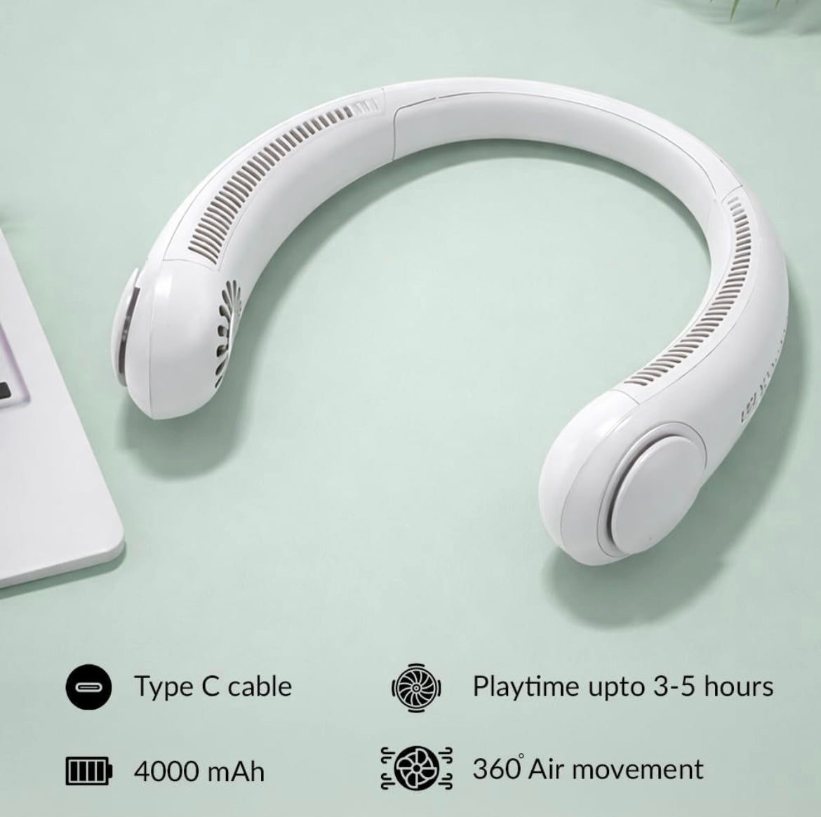 FrostFlow™ Portable Neck AC Fan