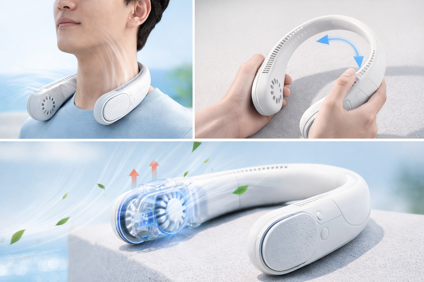 FrostFlow™ Portable Neck AC Fan