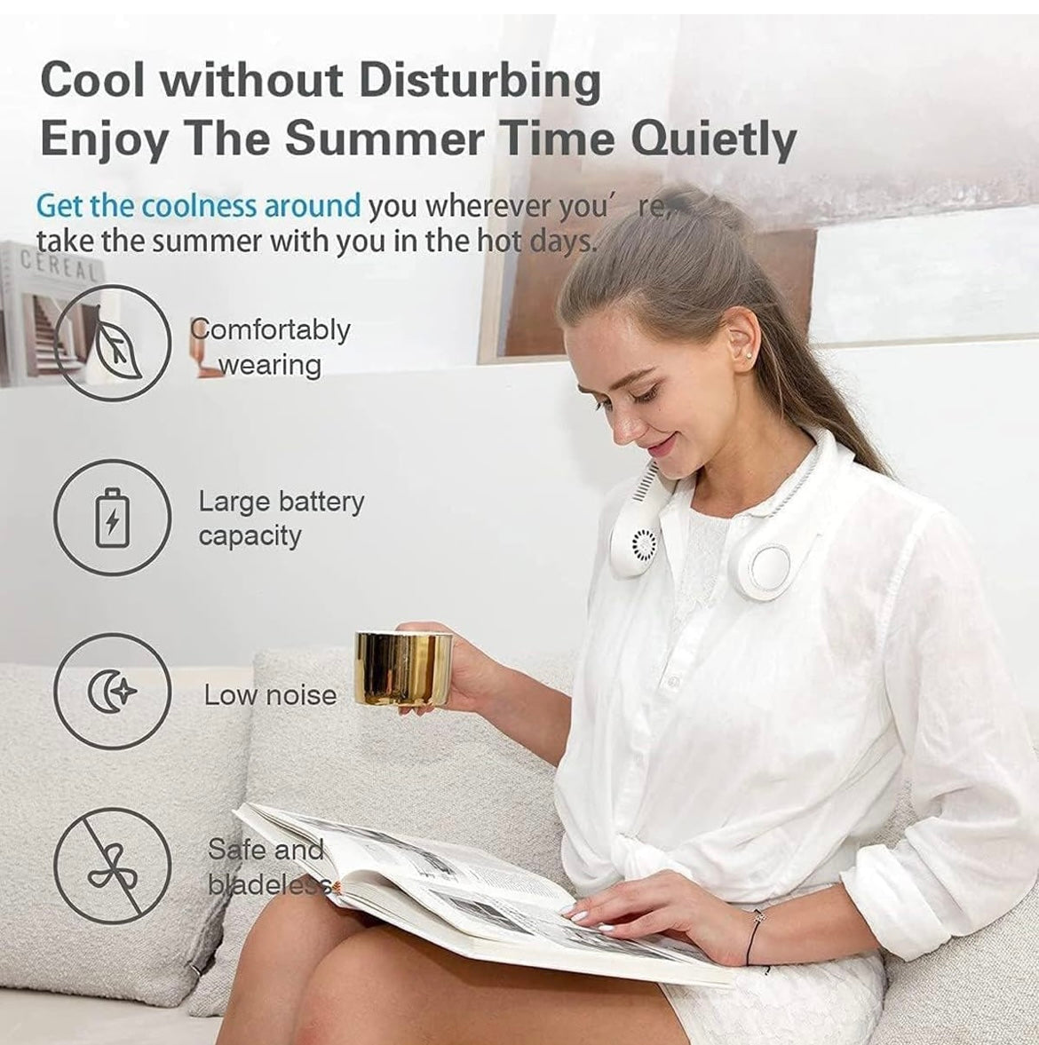 FrostFlow™ Portable Neck AC Fan